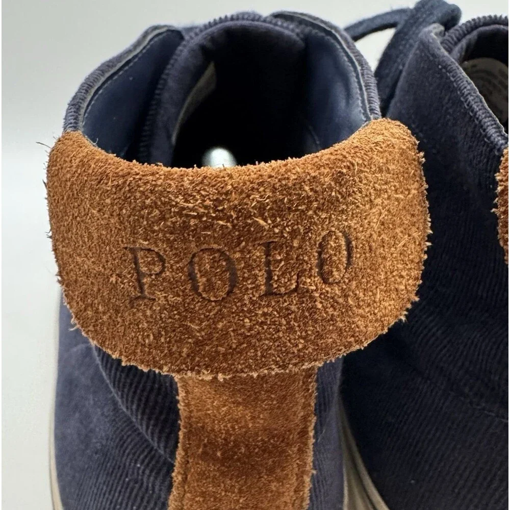 Polo Ralph Lauren Talin Navy Corduroy Chukka Boot Men's 10D Casual Lace Up Shoes